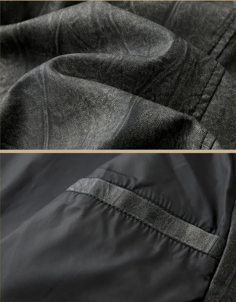 Julien - Chaqueta De Cuero Con Cuello Locomotor