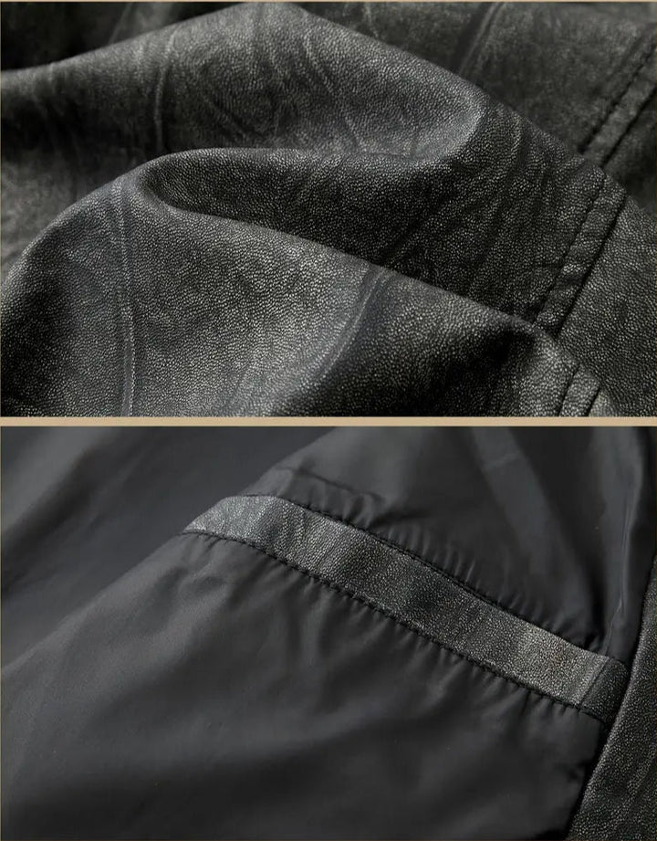 Julien - Chaqueta De Cuero Con Cuello Locomotor