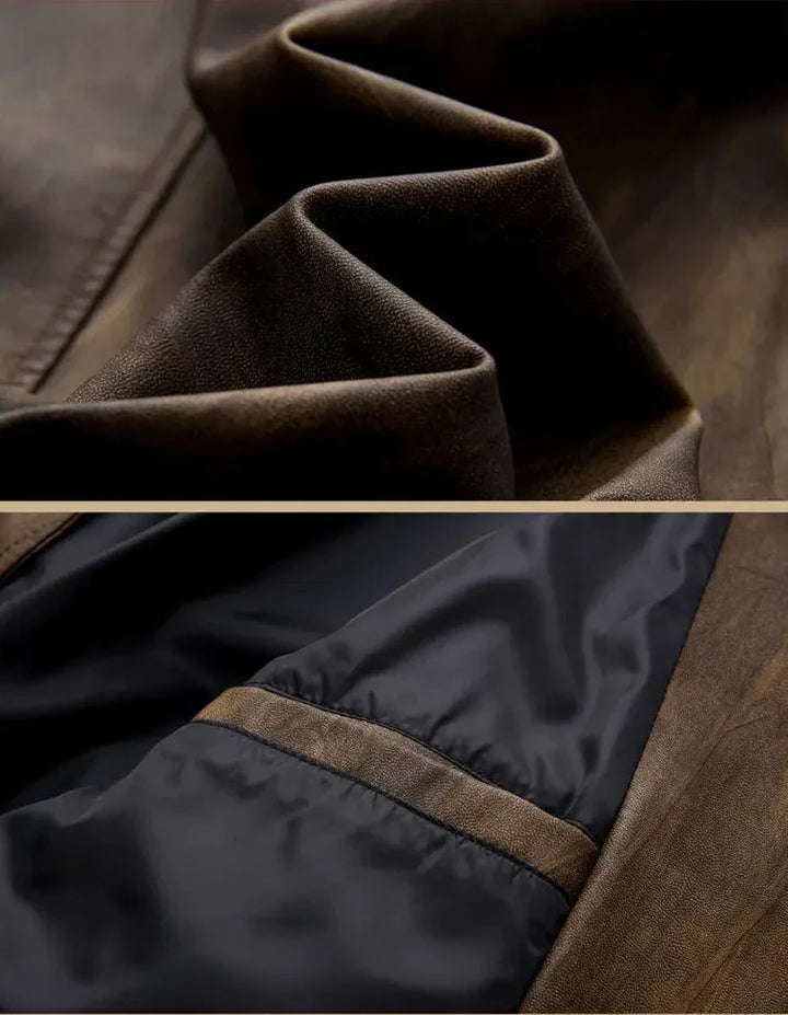 Julien - Chaqueta De Cuero Con Cuello Locomotor